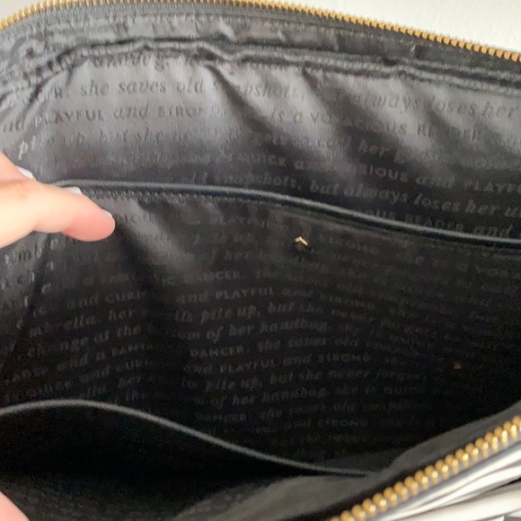 kate spade Black and Ivory Striped Laptop Bag - Picture 10 of 14